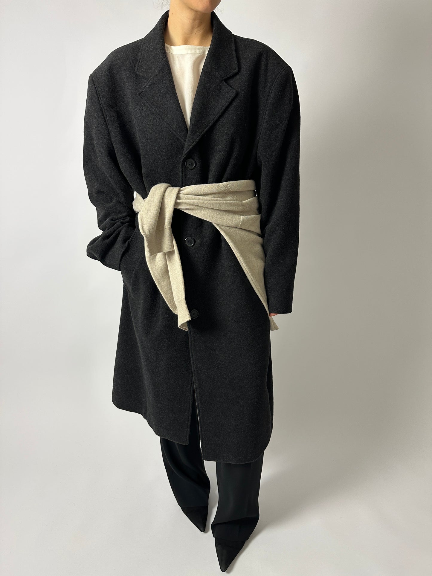 Wool blend jumper | Soft beige