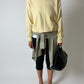 Cotton v-neck sweater | Soft butter