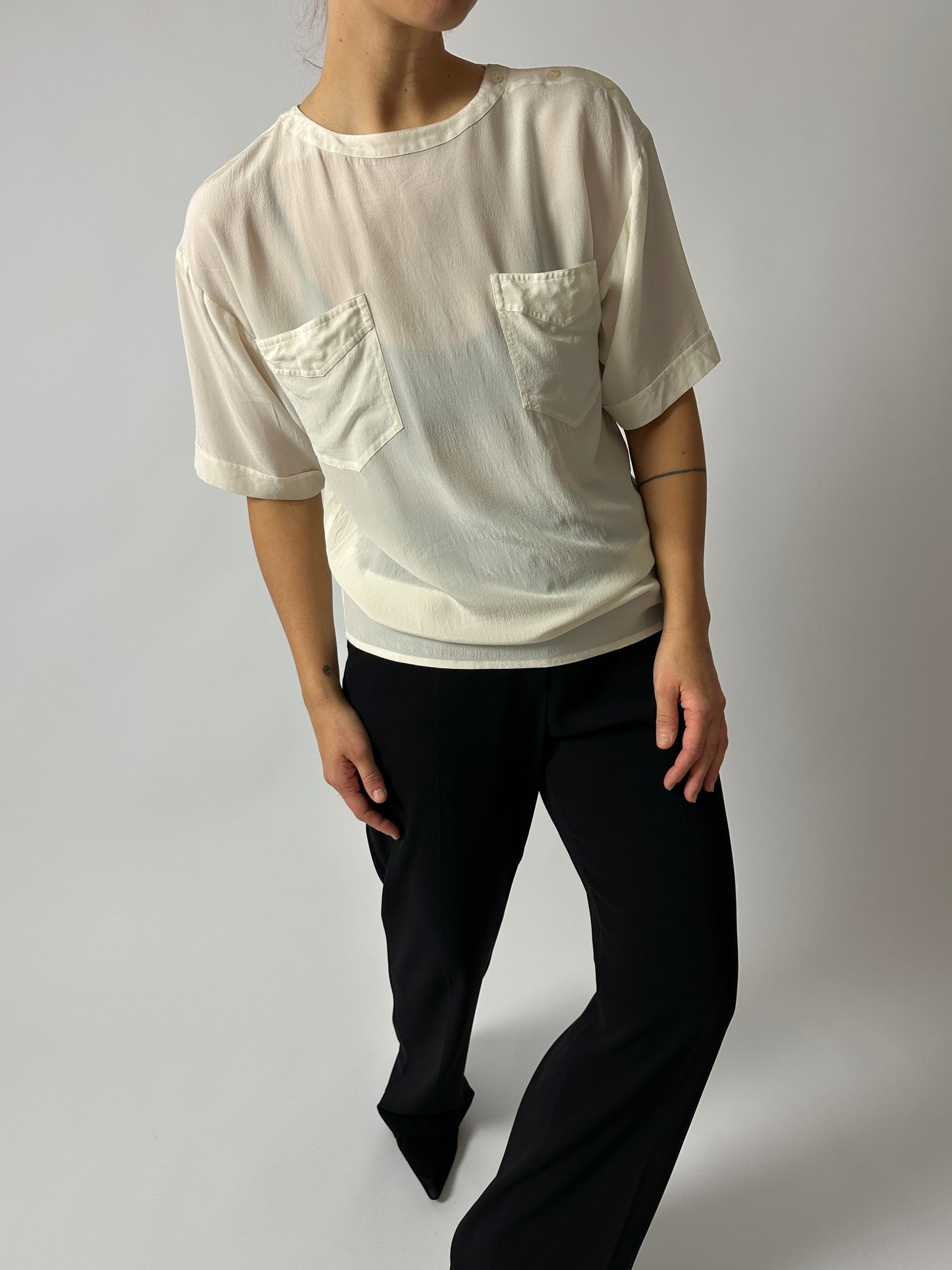 Silk top | Off white