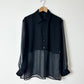 Sheer blouse | Black