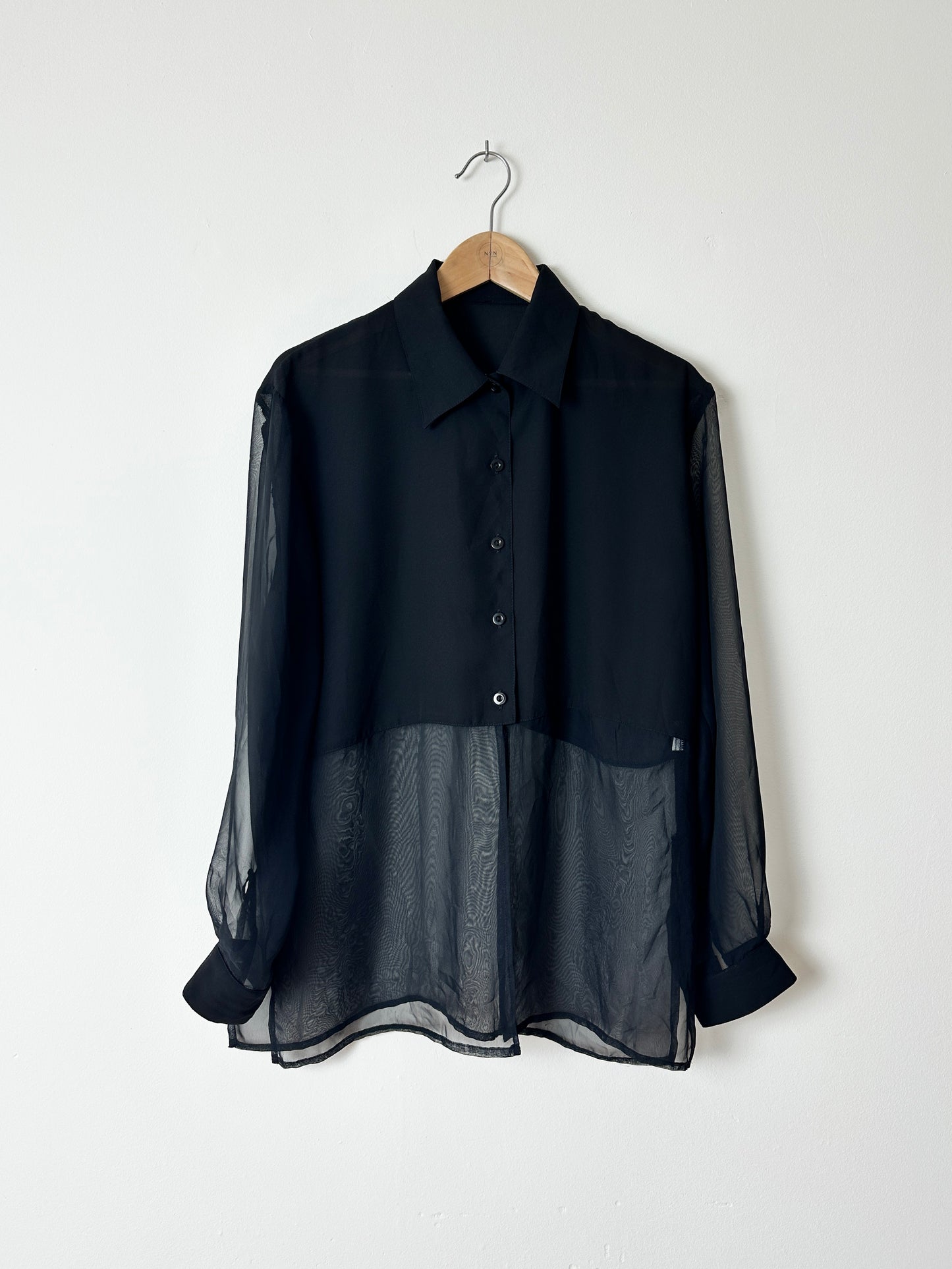 Sheer blouse | Black