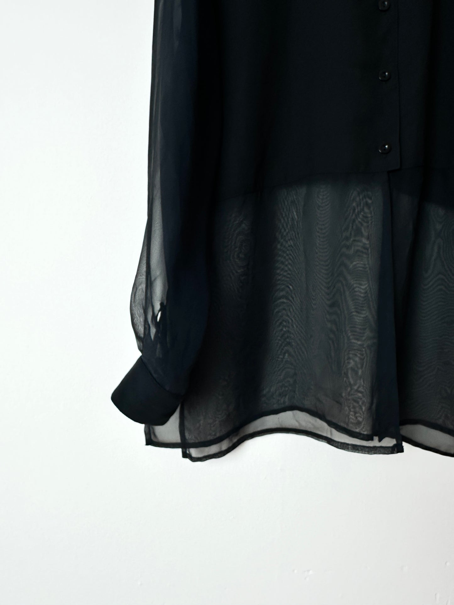 Sheer blouse | Black
