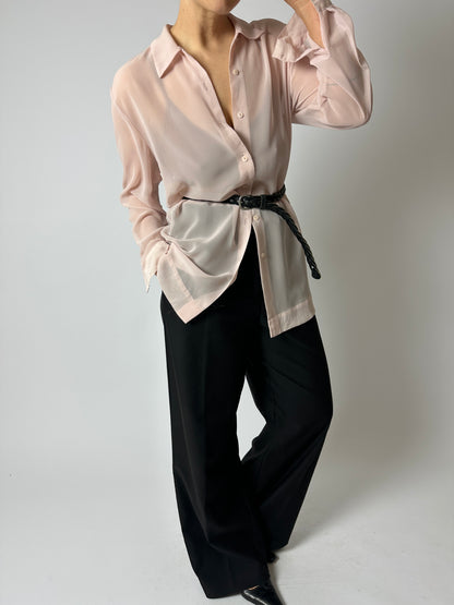 Sheer blouse | Soft pink