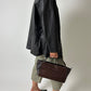 Leather minimal jacket | Dark brown