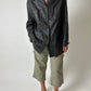 Leather minimal jacket | Dark brown