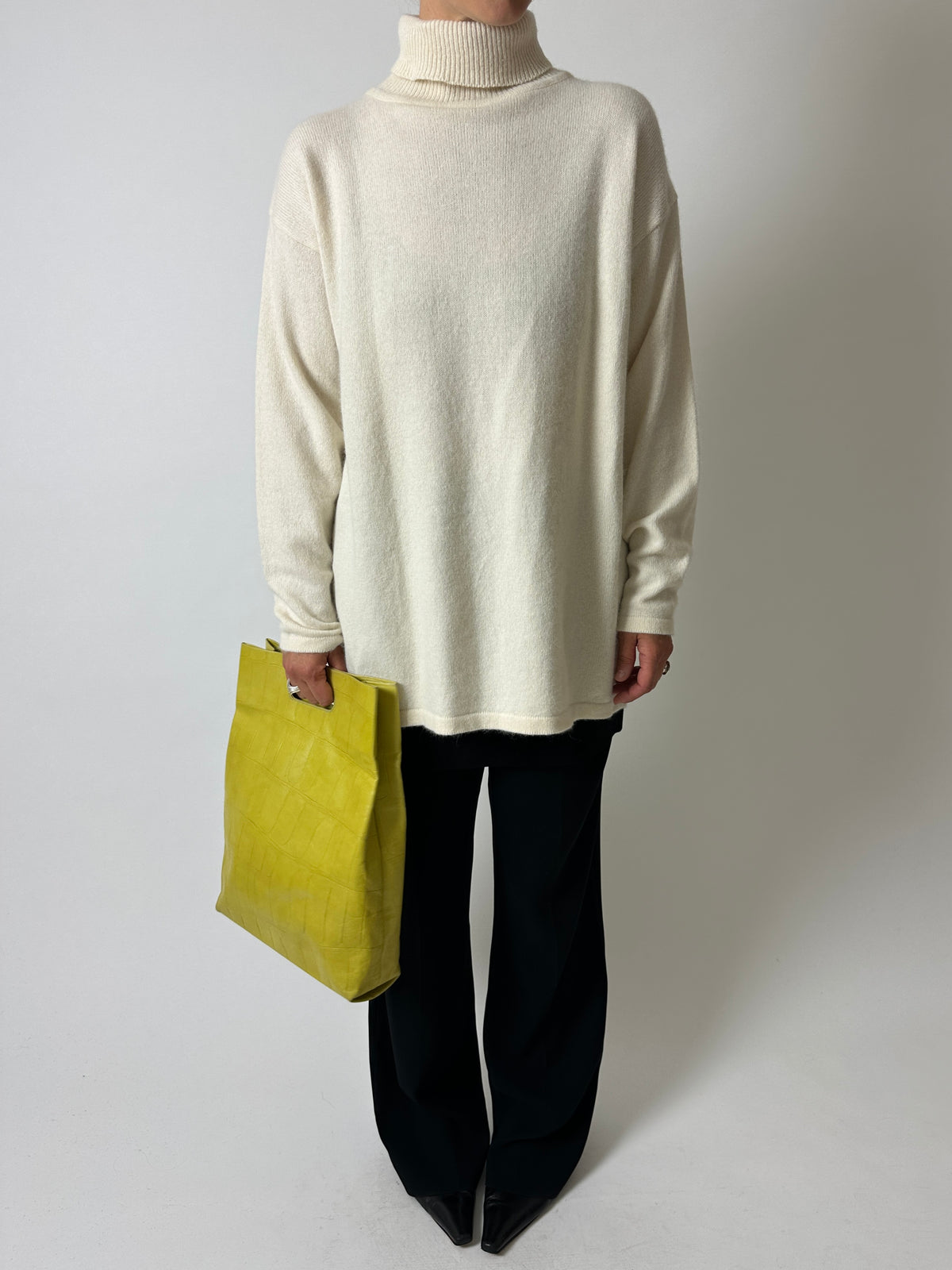 Long wool sweater | Off-white