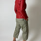 Leather fitted jacket | Red