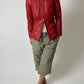 Leather fitted jacket | Red