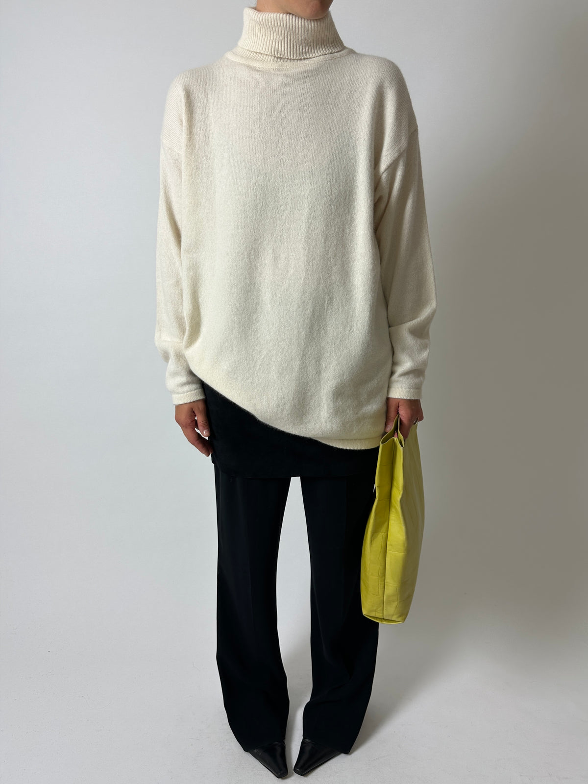 Long wool sweater | Off-white