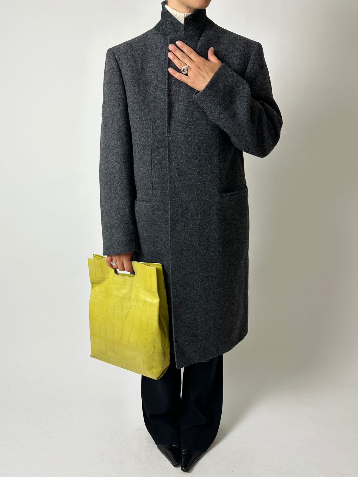 Long wool coat | Grey