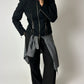 High neck zip jacket | Black