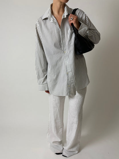 Striped shirt | White / Grey