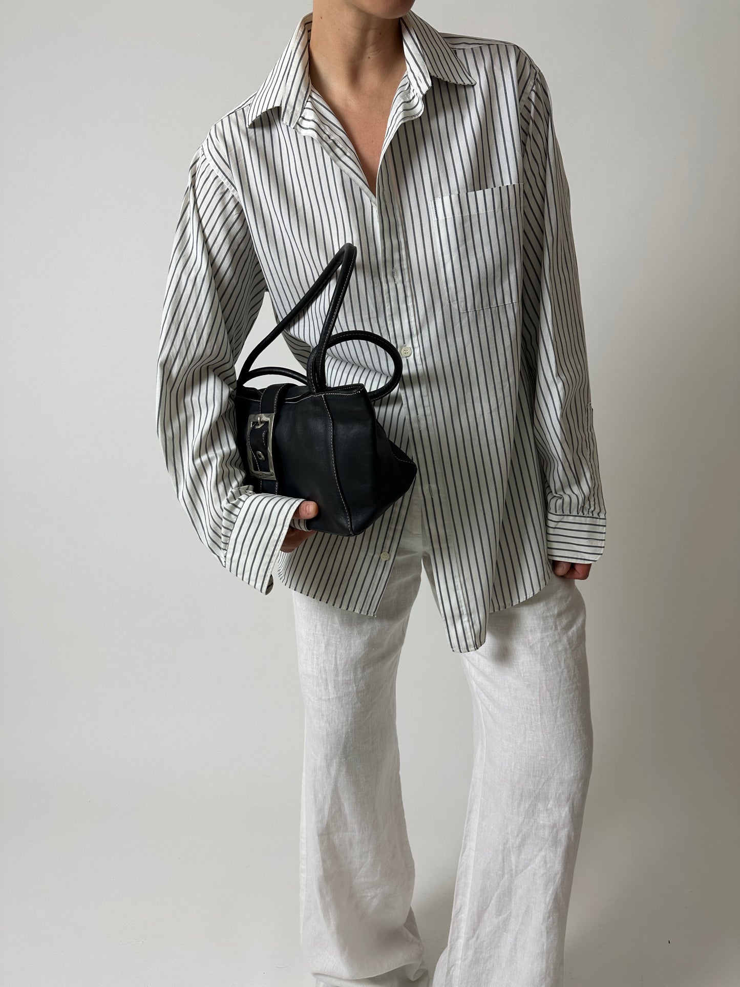 Striped shirt | White / Grey