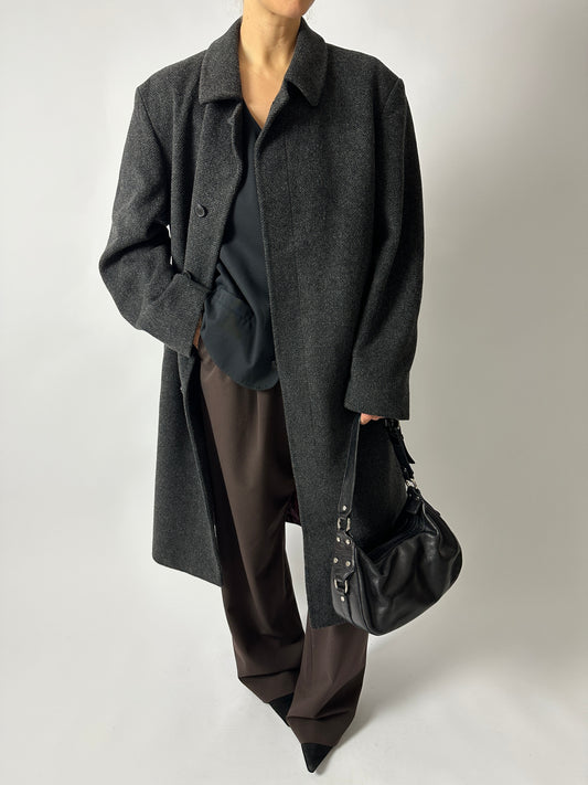 Leather shoulder bag | Black