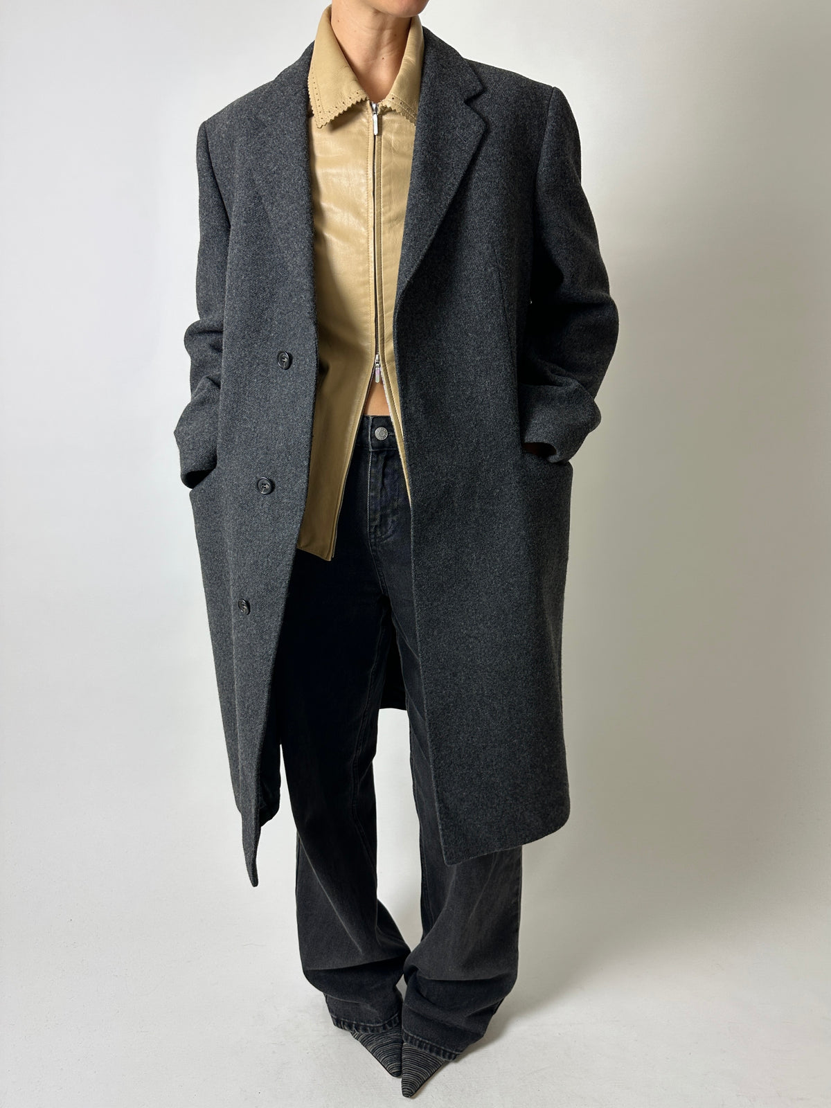 Long wool coat | Grey