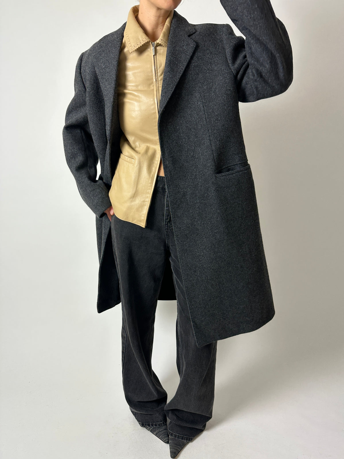 Long wool coat | Grey
