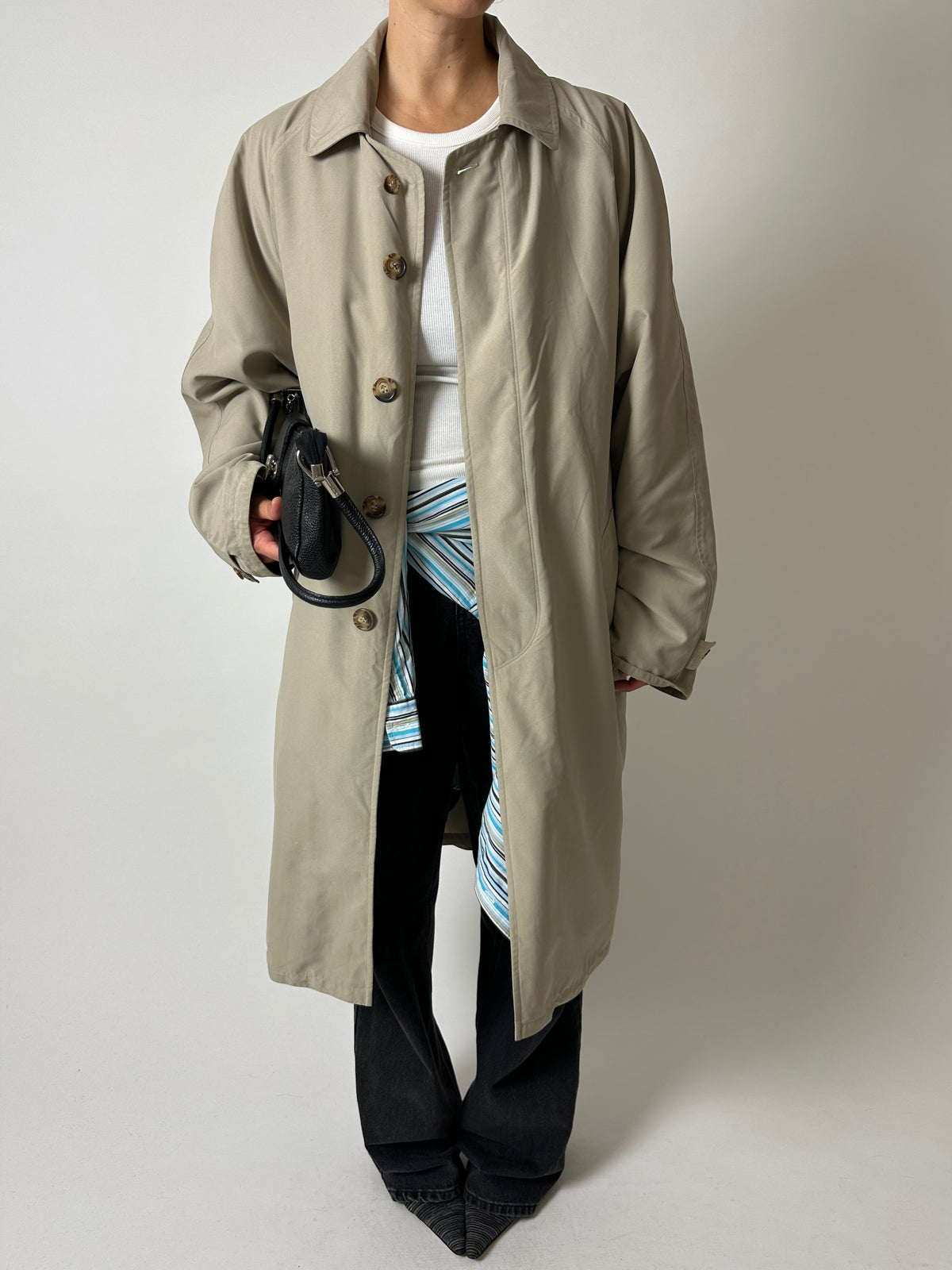 Long mac coat | Stone beige