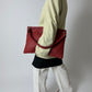 Leather shoulder bag | Bordeaux