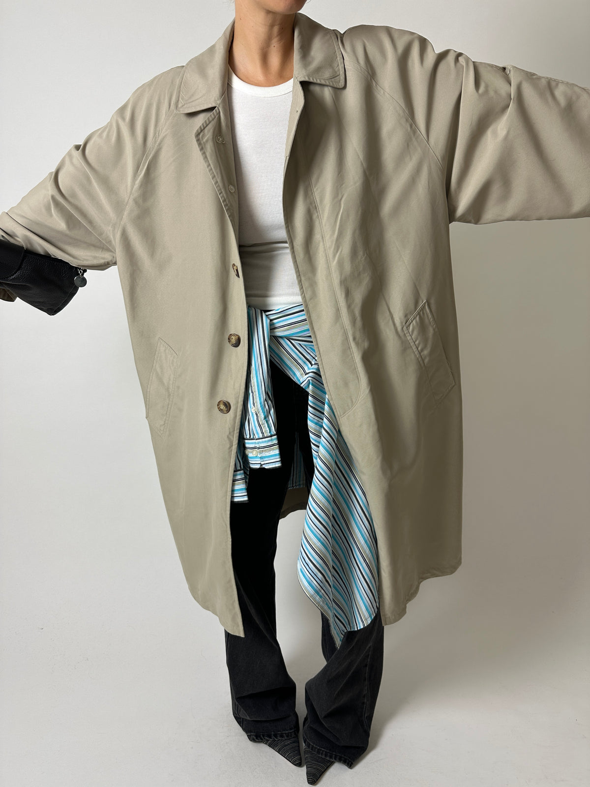 Long mac coat | Stone beige