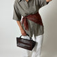 Oversized striped shirt | Grey / white