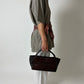 Leather hand bag | Black / brown