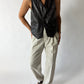 Leather vest | Dark brown