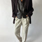 Leather vest | Dark brown