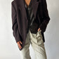 Leather vest | Dark brown