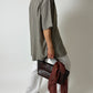Oversized striped shirt | Grey / white