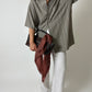 Oversized striped shirt | Grey / white