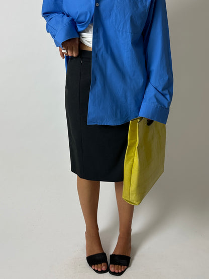 Wool pencil skirt | Anthracite
