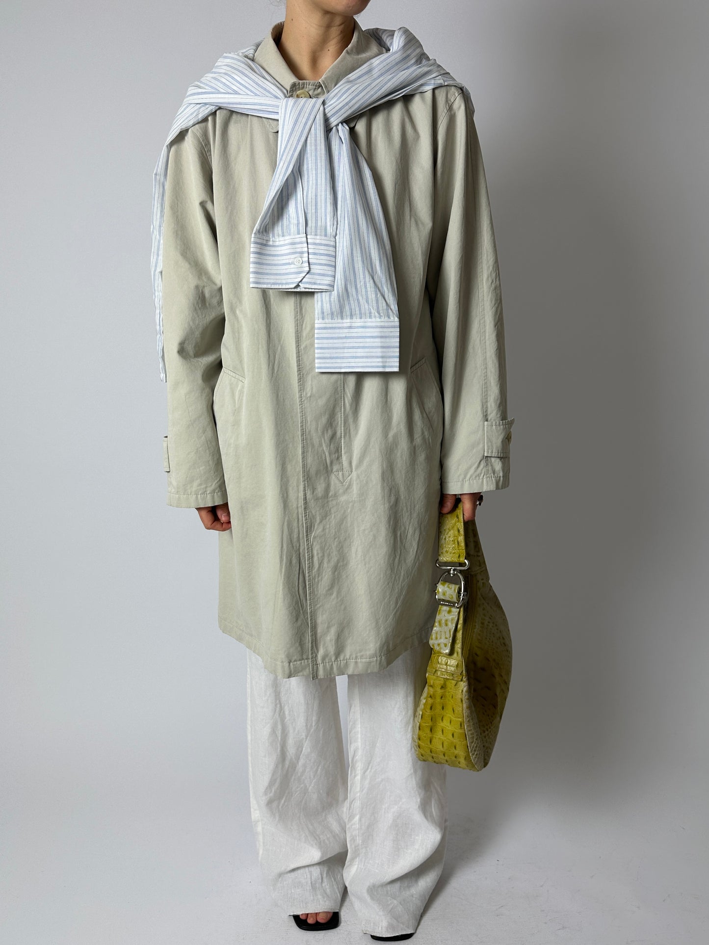 Long Mac coat | Stone