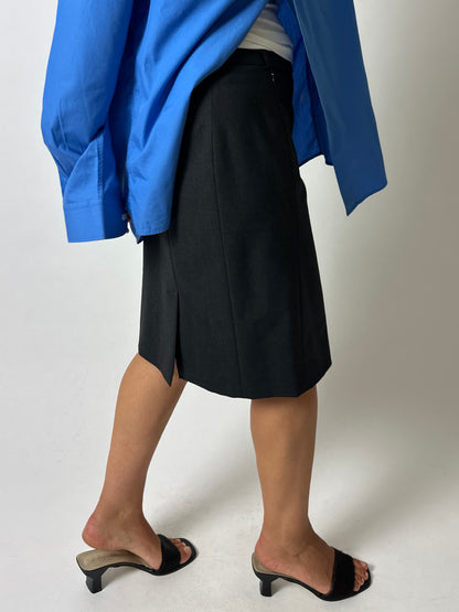 Wool pencil skirt | Anthracite