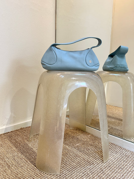 Leather mini bag | Light blue