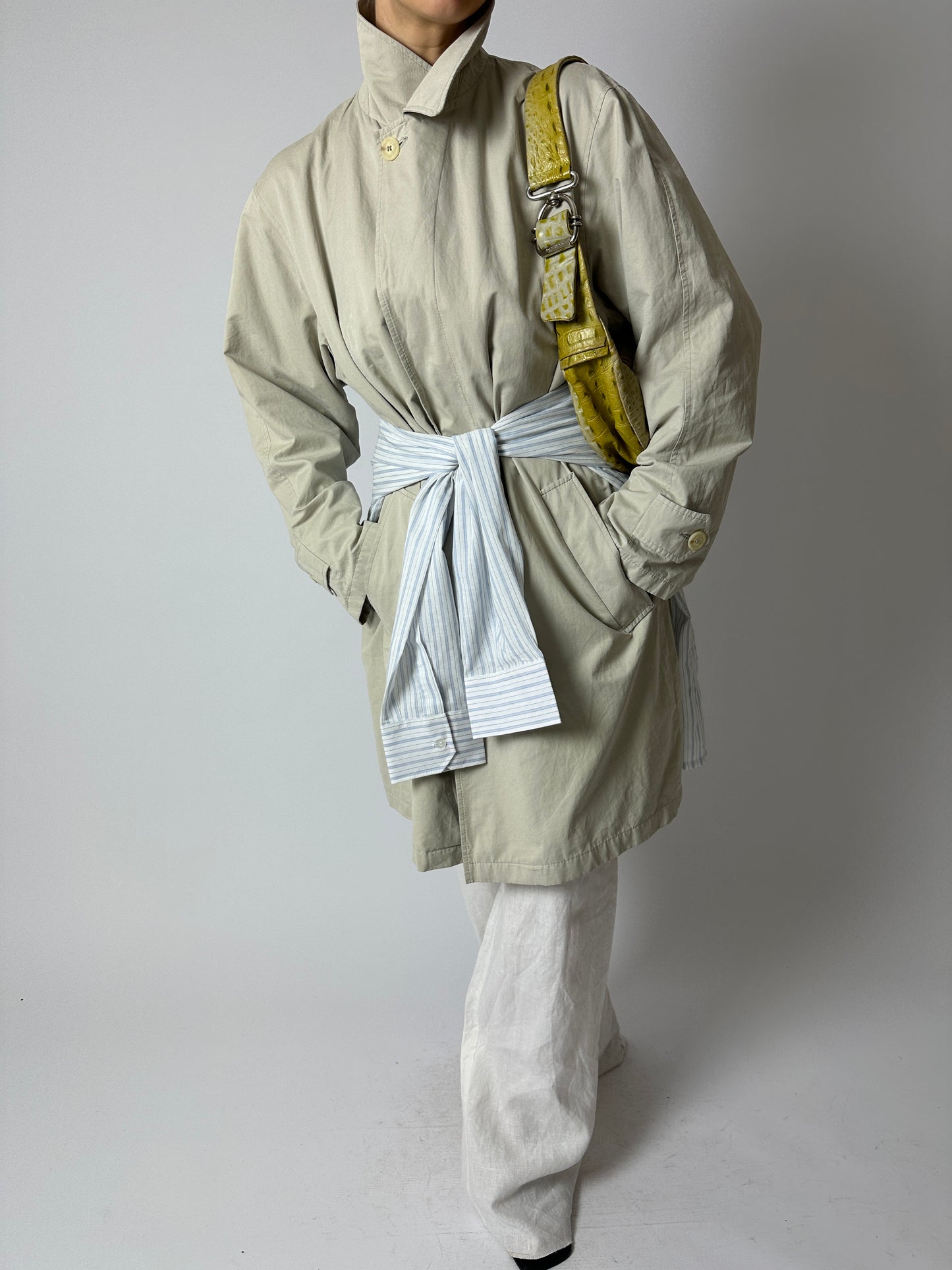 Long Mac coat | Stone