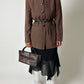 Stand up collar blazer | Terra brown
