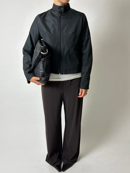 Light weight funnel-neck jacket | Black