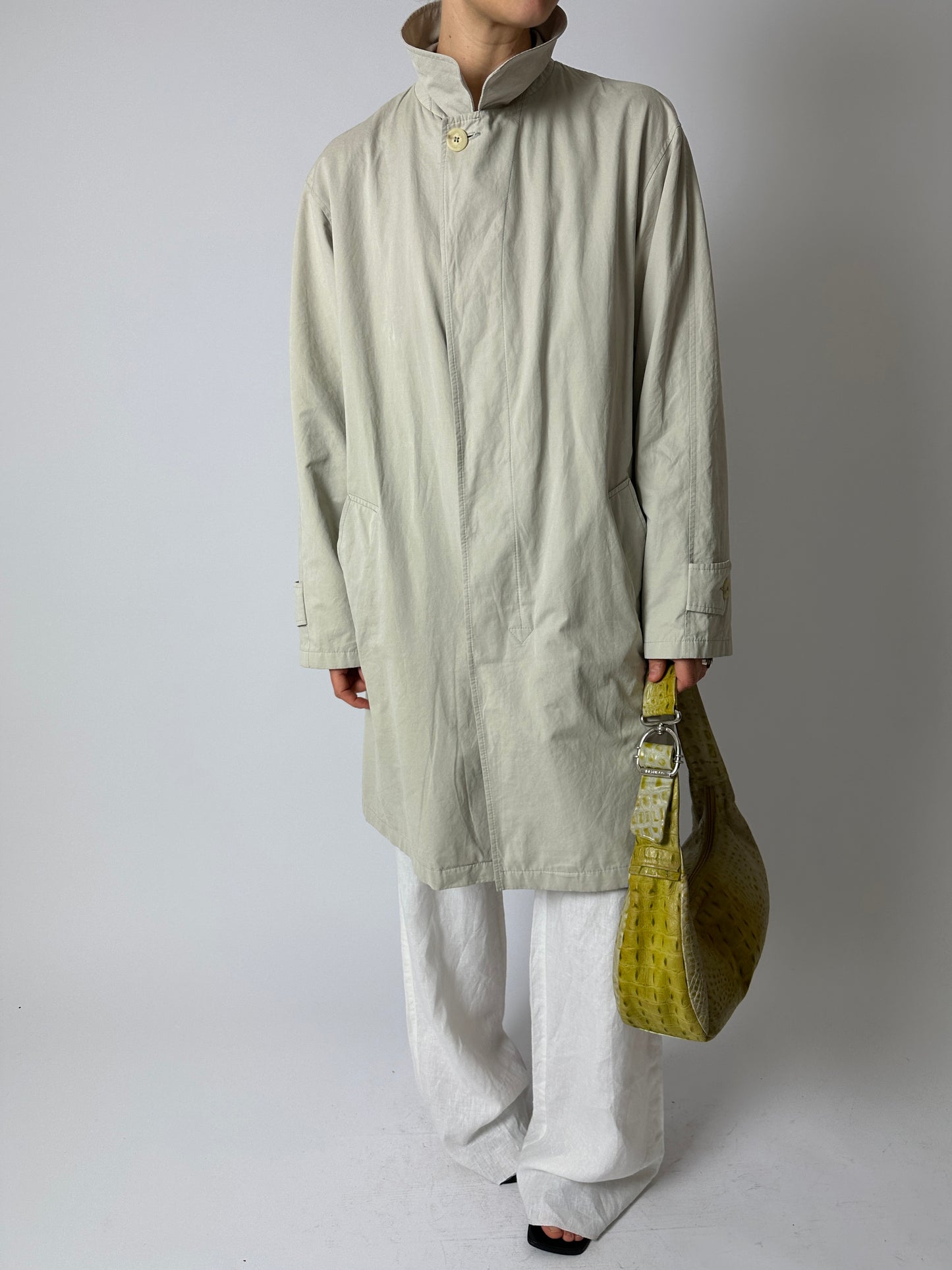 Long Mac coat | Stone