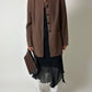 Stand up collar blazer | Terra brown