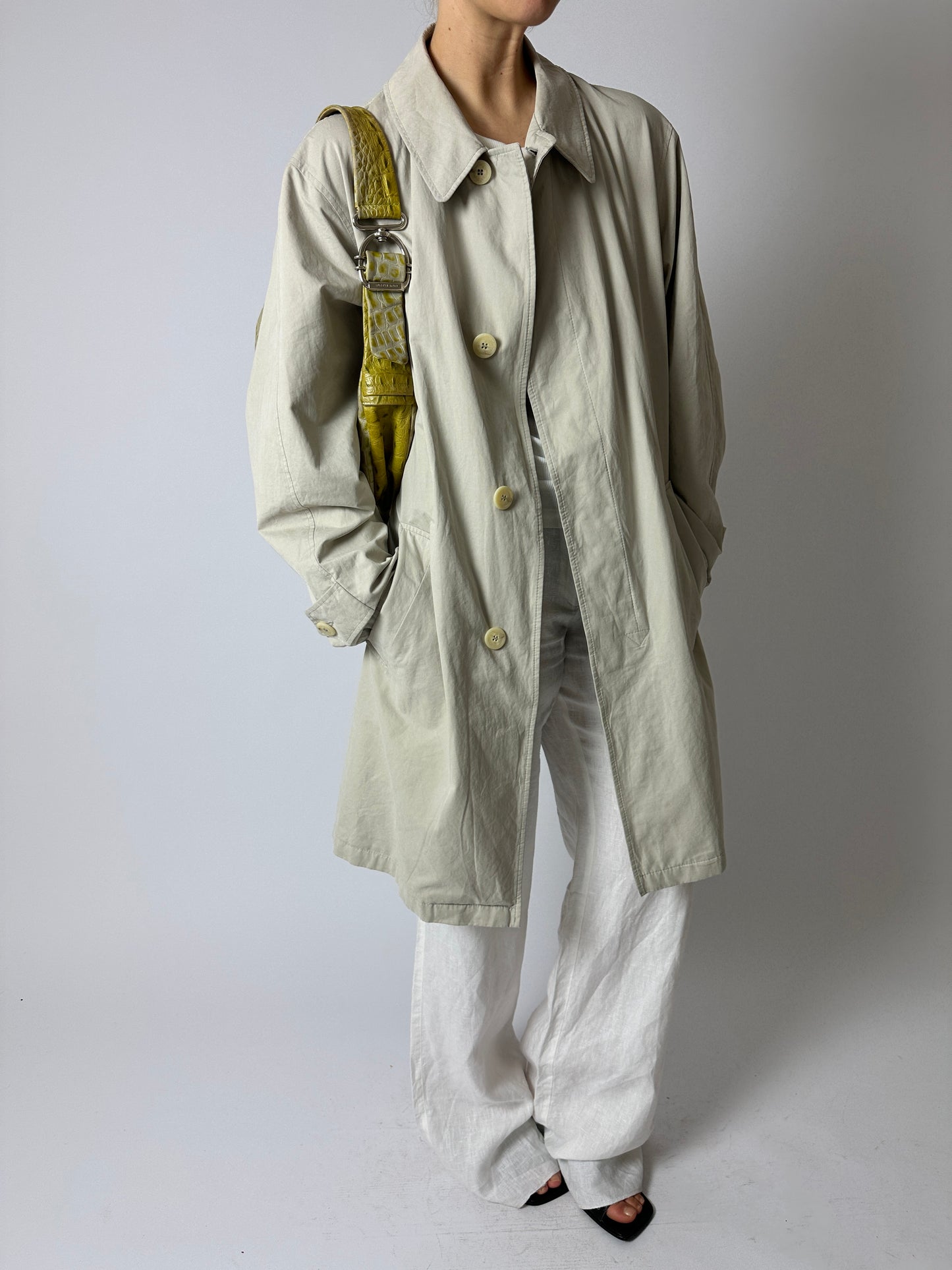 Long Mac coat | Stone