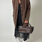 Stand up collar blazer | Terra brown