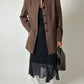 Stand up collar blazer | Terra brown