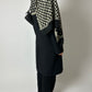 Silk dotted scarf | Black / Ecru