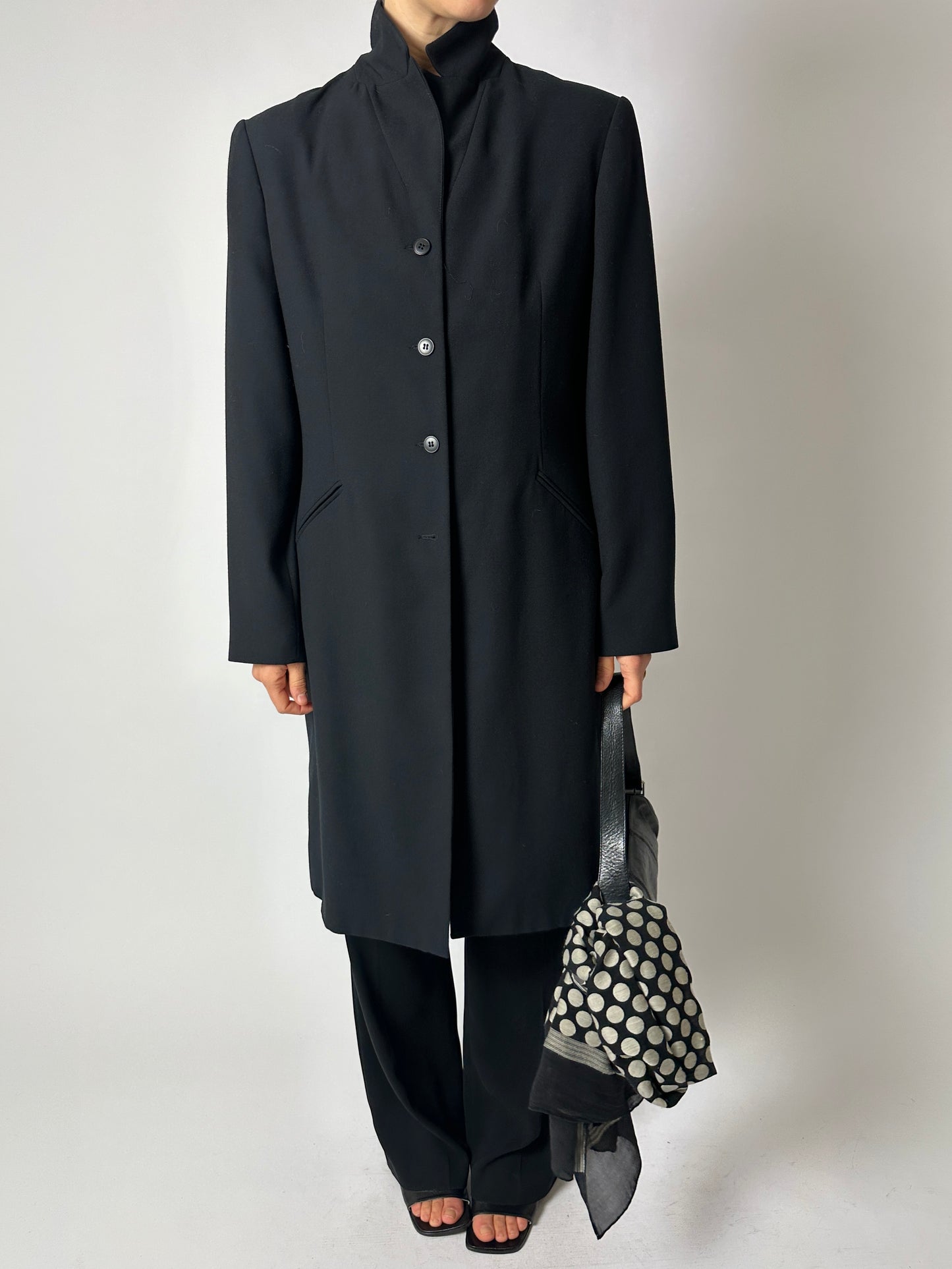 long blazer coat | Black