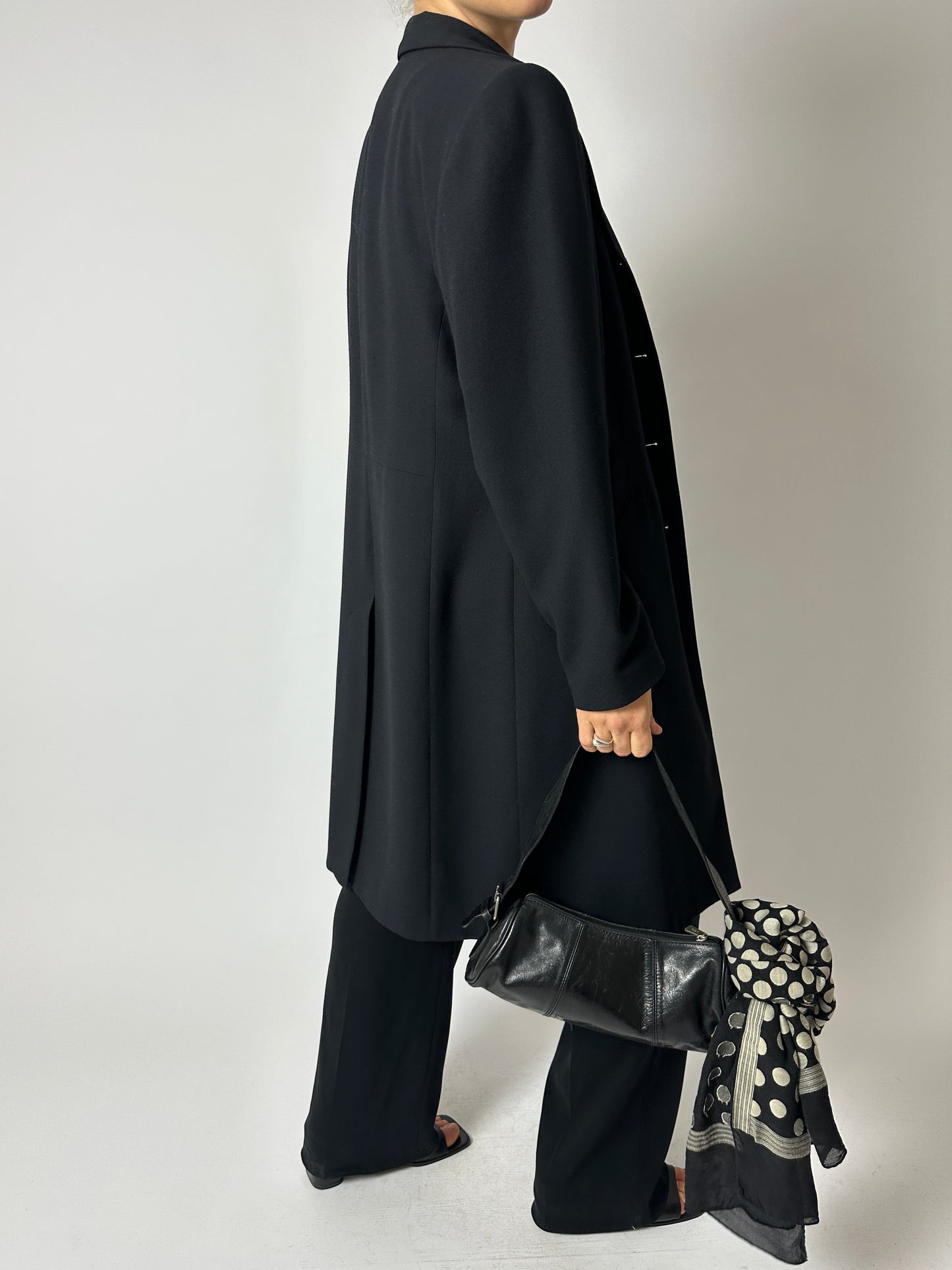 long blazer coat | Black