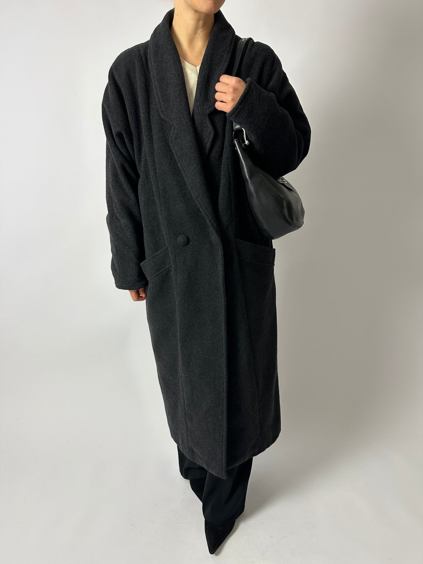 Long wool coat | Antrcite