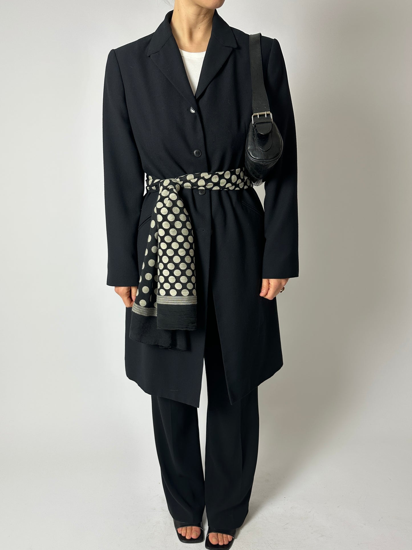 long blazer coat | Black