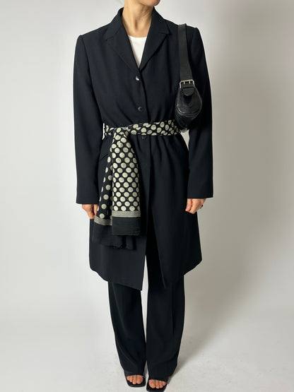 long blazer coat | Black