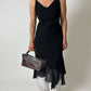 Sheer strap dress | Black