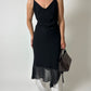 Sheer strap dress | Black